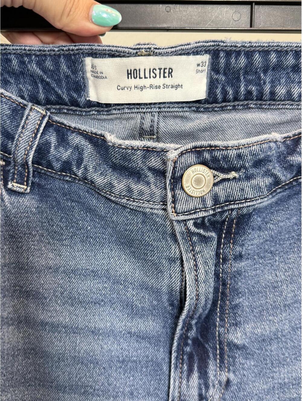 Hollister Curvy High Rise Straight Jean - Women's 16 Short - Picture 5 of 7